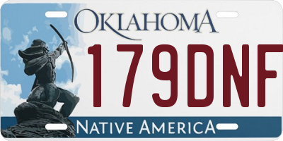 OK license plate 179DNF