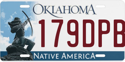 OK license plate 179DPB