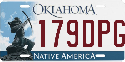 OK license plate 179DPG