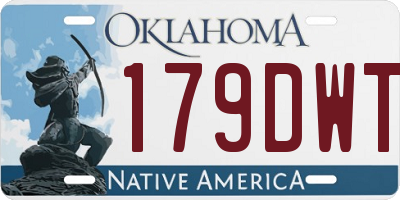 OK license plate 179DWT