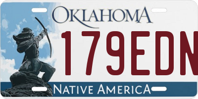 OK license plate 179EDN