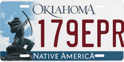 OK license plate 179EPR