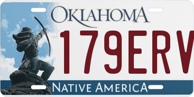 OK license plate 179ERV