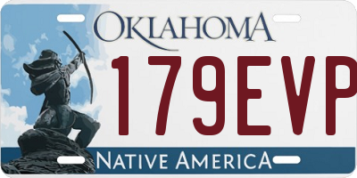 OK license plate 179EVP