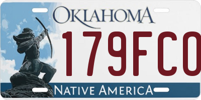 OK license plate 179FCO