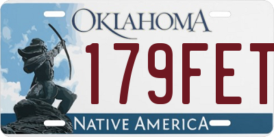 OK license plate 179FET