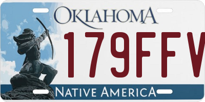 OK license plate 179FFV