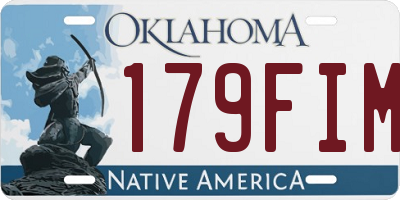 OK license plate 179FIM