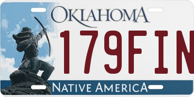 OK license plate 179FIN