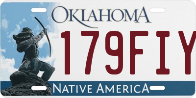 OK license plate 179FIY