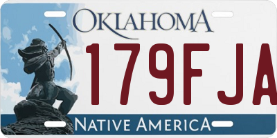 OK license plate 179FJA