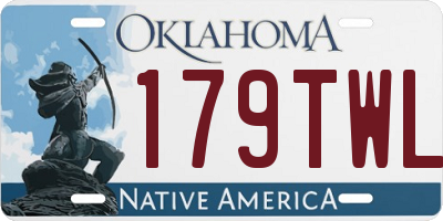 OK license plate 179TWL
