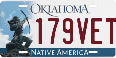 OK license plate 179VET
