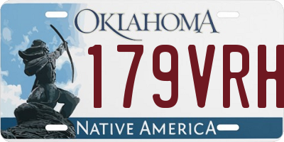 OK license plate 179VRH