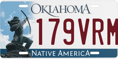 OK license plate 179VRM