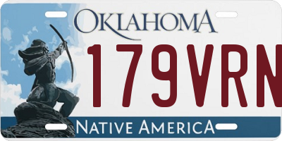 OK license plate 179VRN