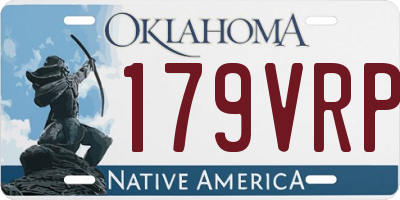 OK license plate 179VRP