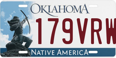 OK license plate 179VRW