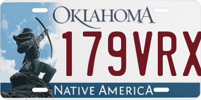 OK license plate 179VRX