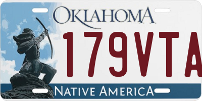 OK license plate 179VTA