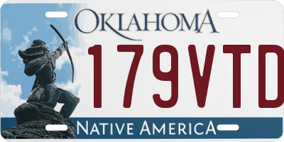 OK license plate 179VTD