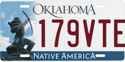 OK license plate 179VTE