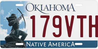 OK license plate 179VTH