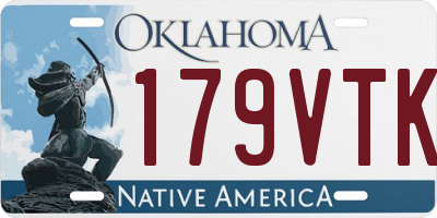 OK license plate 179VTK