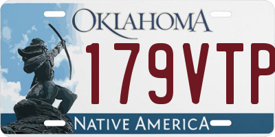 OK license plate 179VTP