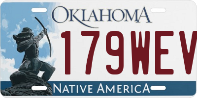 OK license plate 179WEV