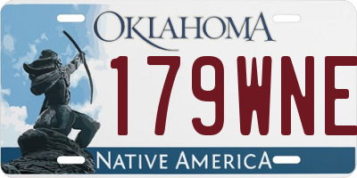 OK license plate 179WNE