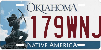 OK license plate 179WNJ