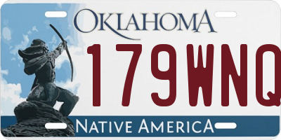 OK license plate 179WNQ