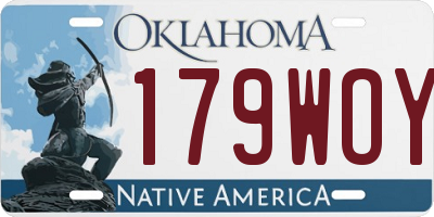 OK license plate 179WOY