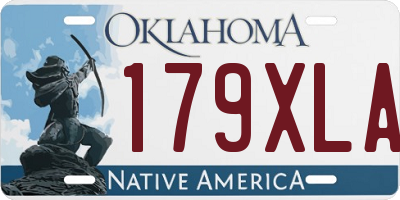 OK license plate 179XLA