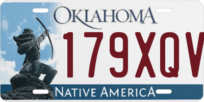 OK license plate 179XQV