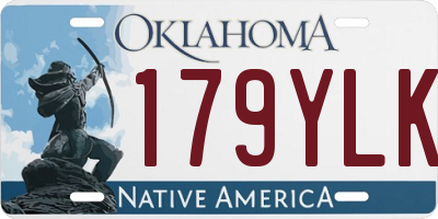 OK license plate 179YLK