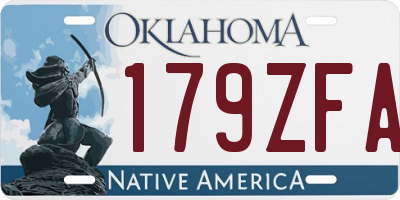 OK license plate 179ZFA