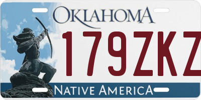 OK license plate 179ZKZ