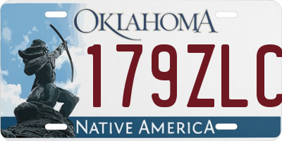 OK license plate 179ZLC