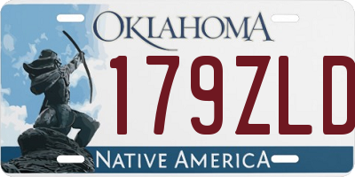 OK license plate 179ZLD