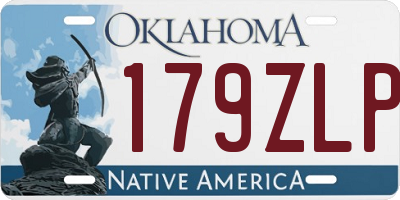 OK license plate 179ZLP
