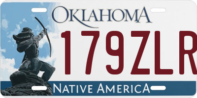 OK license plate 179ZLR
