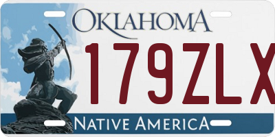 OK license plate 179ZLX