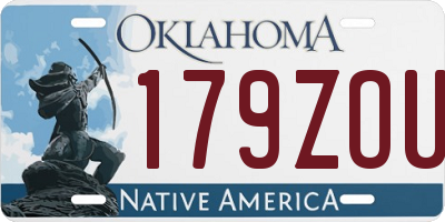 OK license plate 179ZOU