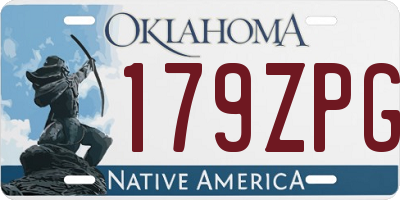OK license plate 179ZPG
