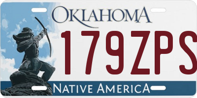 OK license plate 179ZPS