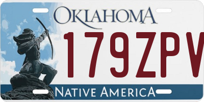 OK license plate 179ZPV