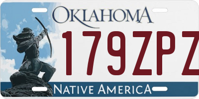 OK license plate 179ZPZ