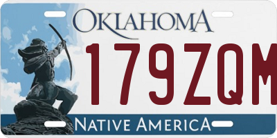 OK license plate 179ZQM